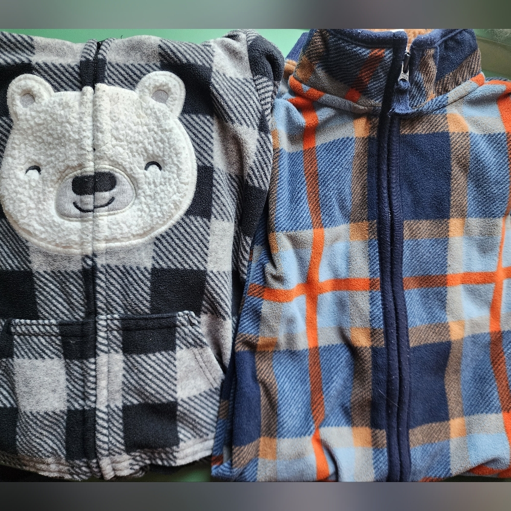Plaid Bear And Plaid Rompers 18mo